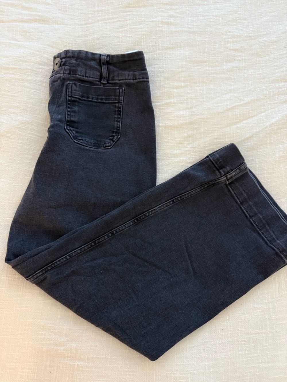 The Colette High-Rise Crop Wide Leg Denim